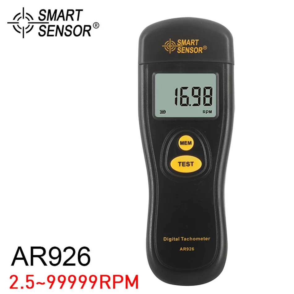 AR926 LCD Digital Laser Tachometer Photoelectric Test Meter Speedometer 2.5~99999RPM
AR926 LCD Digital Laser Tachometer Photoelectric Test Meter Speedometer 2.5~99999RPM