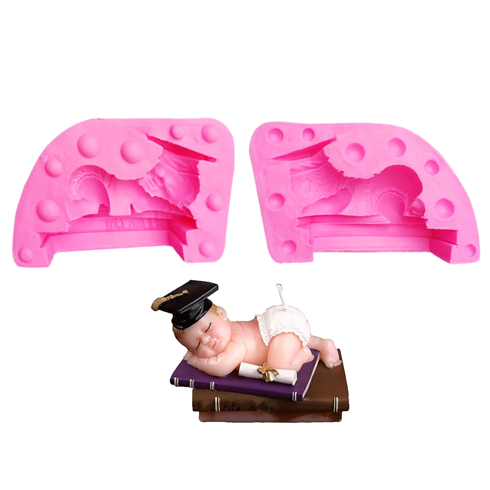 Lovely Doctor baby sleeping shaped candle mold cake tools DIY silikon form silicone handmade soap mould T1021 
Lovely Doctor baby sleeping shaped candle mold cake tools DIY silikon form silicone handmade soap mould T1021