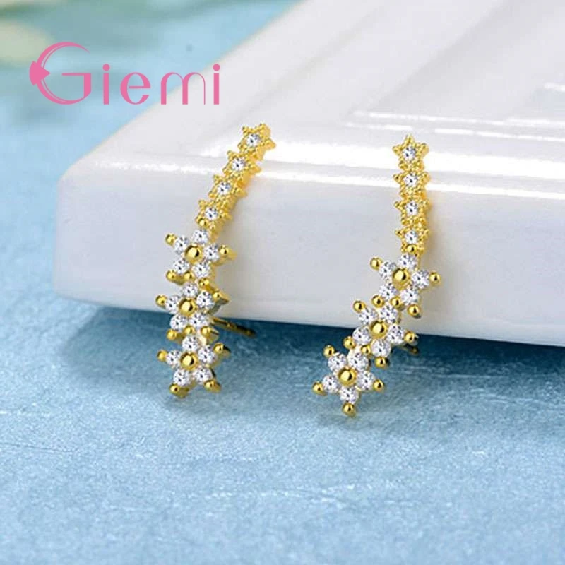 Brand Shiny AAA+ Top Grade Zircon Flower Stud Earrings Pretty Gold/Rose Gold/Silver Color Women Wedding Bridal Jewelry
Brand Shiny AAA+ Top Grade Zircon Flower Stud Earrings Pretty Gold/Rose Gold/Silver Color Women Wedding Bridal Jewelry