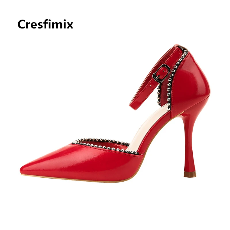 Cresfimix women leisure comfortable slip on spring summer high heel shoes lady cool fashion 2018 pu leather high heels a2652
Cresfimix women leisure comfortable slip on spring summer high heel shoes lady cool fashion 2018 pu leather high heels a2652