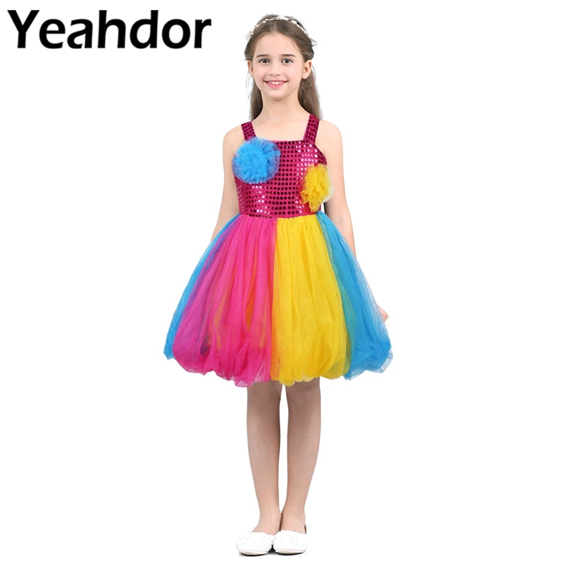 Flower Girls Dress Kids Girls Outfit Sleeveless Sparkly Sequins Rainbow Mesh Tutu Dress & Hairclip Set for Wedding Pageant
Flower Girls Dress Kids Girls Outfit Sleeveless Sparkly Sequins Rainbow Mesh Tutu Dress & Hairclip Set for Wedding Pageant