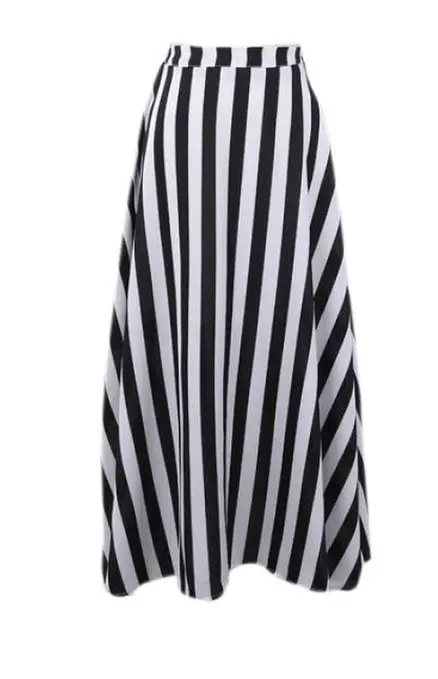 Летняя стильная женская маленькая новая шифоновая юбка в черно-белую полоску Женская Повседневная Длинная юбка-трапеция больших размеров ... 
Летняя стильная женская маленькая новая шифоновая юбка в черно-белую полоску Женская Повседневная Длинная юбка-трапеция больших размеров ...
