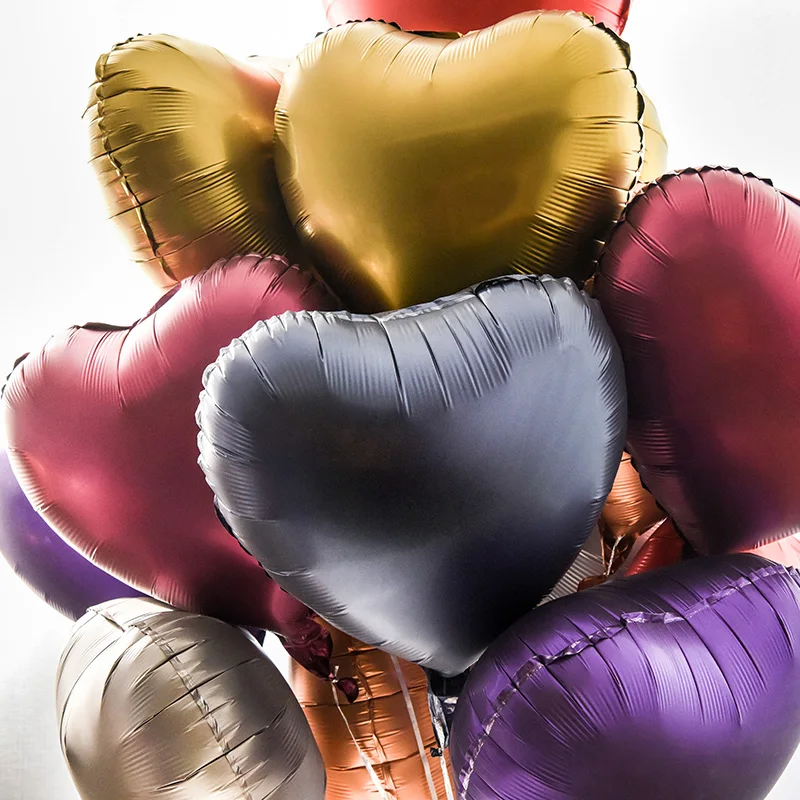 Фото 5 шт. металлические гелиевые шары в форме сердца 18 дюймов 3 2 - купить