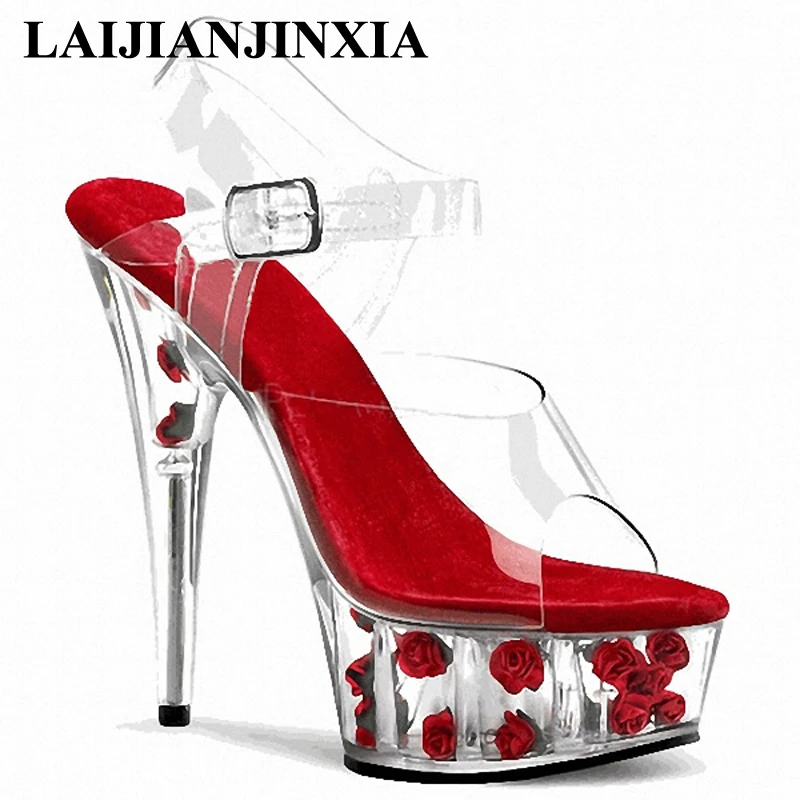 LAIJIANJINXIA Women 15cm High Heels Shoes Sandals Strap Flowers PlatformShoes Dancing Shoes Open Toe Pole Dance Shoes
LAIJIANJINXIA Women 15cm High Heels Shoes Sandals Strap Flowers PlatformShoes Dancing Shoes Open Toe Pole Dance Shoes