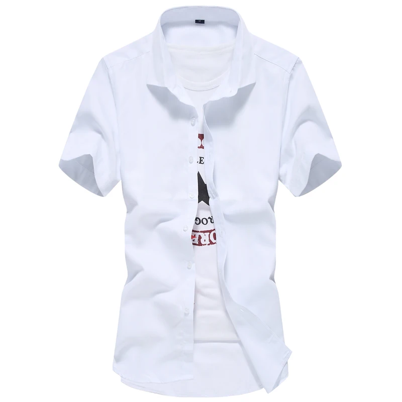 Mens Solid Color Short Sleeve Shirt Business Casual Men White Shirt Camisa Masculina Casual Business Shirts Solid Casual Shirts
Mens Solid Color Short Sleeve Shirt Business Casual Men White Shirt Camisa Masculina Casual Business Shirts Solid Casual Shirts