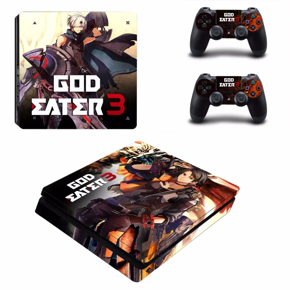 Game God Eater 3 PS4 Slim Skin Sticker Vinyl For Sony PlayStation 4 Console and 2 Controllers Decal | Электроника