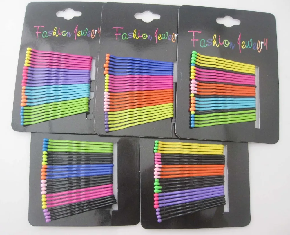 Charm little girls hairpins 24pcs/card randomly 10 cards 50mm fashionable hair accessories 
Charm little girls hairpins 24pcs/card randomly 10 cards 50mm fashionable hair accessories