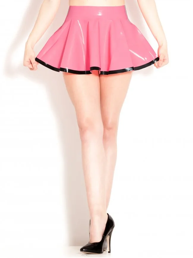 Латексные юбки для конькобежцев с обрезкой короткие латексные резиновые розовые