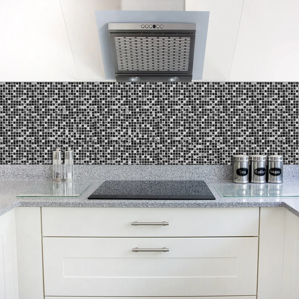 Black and white mosaic tile stickers retro living room bedroom wallpaper kitchen oil stickers bathroom waterproof stickers
Black and white mosaic tile stickers retro living room bedroom wallpaper kitchen oil stickers bathroom waterproof stickers