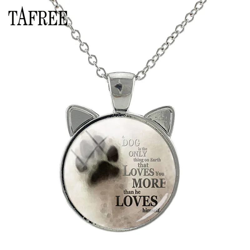 TAFREE Love Dog Jewelry Animal Pet Dogs Ear Pendant Necklace Glass Cabochon Charms Necklaces For Friends Birthday Gift A121
TAFREE Love Dog Jewelry Animal Pet Dogs Ear Pendant Necklace Glass Cabochon Charms Necklaces For Friends Birthday Gift A121