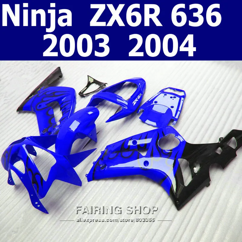 Blue painted Fairings For Kawasaki Ninja zx6r 03 04 2003 2004 Injection Fairing kit ( 100%fit ) k14
Blue painted Fairings For Kawasaki Ninja zx6r 03 04 2003 2004 Injection Fairing kit ( 100%fit ) k14