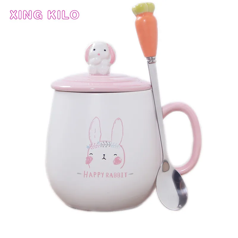 XING KILO Girls ceramic cartoon cup cute couple mug office coffee cup with lid with spoon creative cartoon rabbit girl cup
XING KILO Girls ceramic cartoon cup cute couple mug office coffee cup with lid with spoon creative cartoon rabbit girl cup