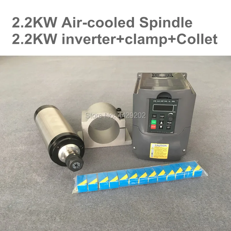 2.2kw air cooled spindle 80mm 2.2 kw electric motor for diy cnc milling machine + 2.2kw 220v vfd/ inverter + 80mm clamp + collet
2.2kw air cooled spindle 80mm 2.2 kw electric motor for diy cnc milling machine + 2.2kw 220v vfd/ inverter + 80mm clamp + collet