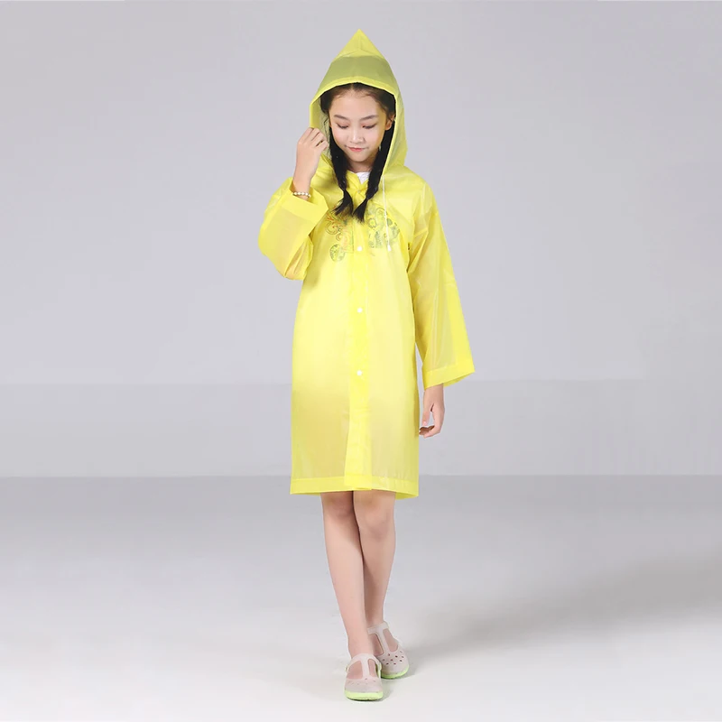 Прозрачный модный непромокаемый детский дождевик FGHGF из ЭВА для девочек и