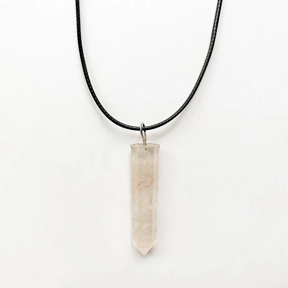Pink Quartz Beads Pendant Hot Sale Hexagonal Column Quartz Necklaces Pendant Wax Rope Chain Necklace Adjustable 1pc Wholesale
Pink Quartz Beads Pendant Hot Sale Hexagonal Column Quartz Necklaces Pendant Wax Rope Chain Necklace Adjustable 1pc Wholesale