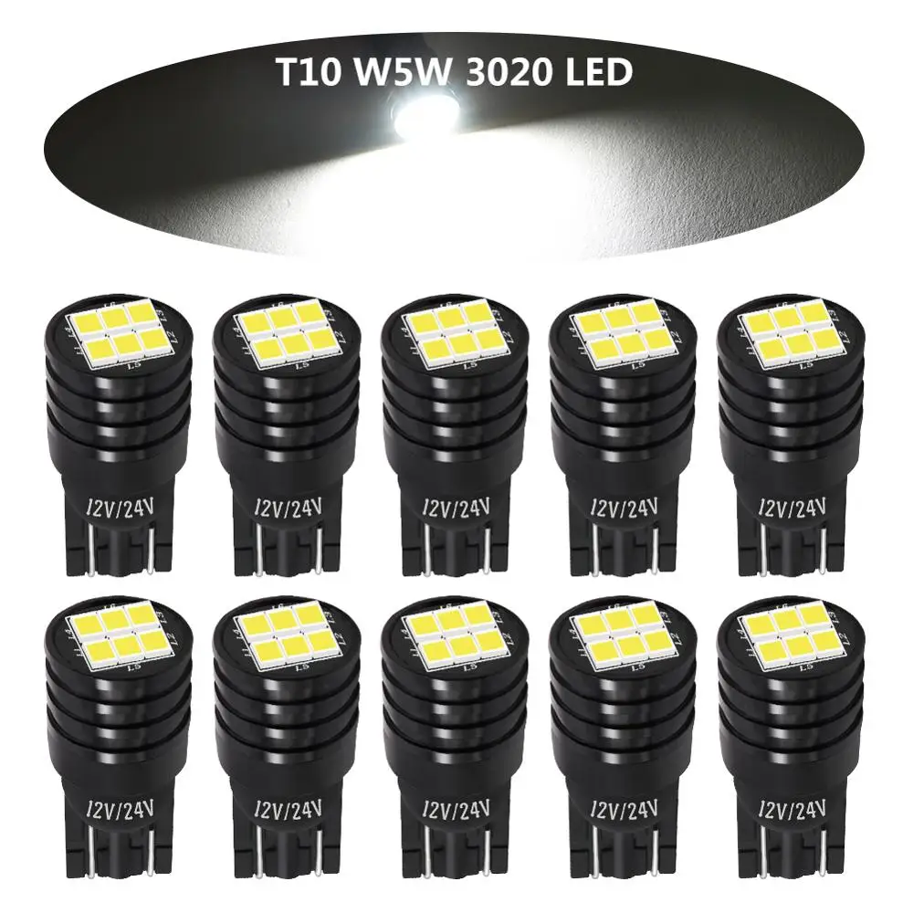 W5W T10 168 194 LED Bulb 2016 3020 SMD 12V 24V White Car Interior Dome Reading Light Auto Width Clearance License Plate Lamp
W5W T10 168 194 LED Bulb 2016 3020 SMD 12V 24V White Car Interior Dome Reading Light Auto Width Clearance License Plate Lamp