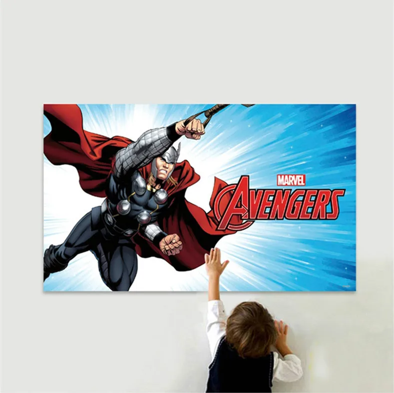 Фото Топ 14 различных 60*100 см 3D мультфильм Супер Герой Мстители Marvel настенный стикер(Aliexpress на русском)