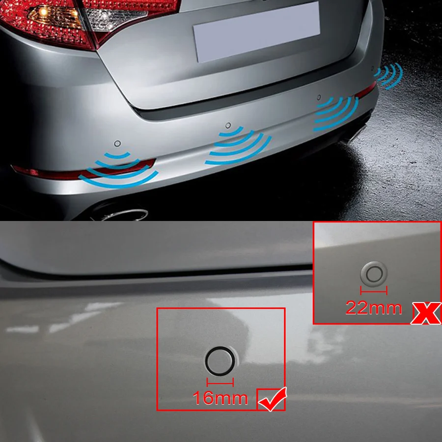Car Parking Sensors Parktronics 13mm Flat Sensors Reverse Backup Radar Sound Buzzer Alarm Adjustable Sound
Car Parking Sensors Parktronics 13mm Flat Sensors Reverse Backup Radar Sound Buzzer Alarm Adjustable Sound