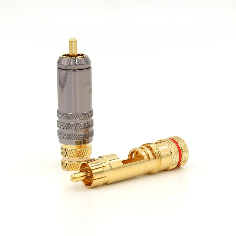 4pcs Hifi audio RCA plug connector adapter gold plated RCA jack for DIY HIFI RCA cable
4pcs Hifi audio RCA plug connector adapter gold plated RCA jack for DIY HIFI RCA cable