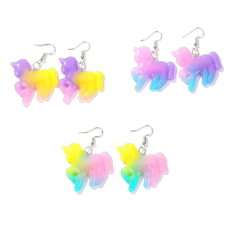 1pair Fashion Craft unicorn Drop Earrings Resin earring for Birthday Gift Child Girls Teens Jewelry
1pair Fashion Craft unicorn Drop Earrings Resin earring for Birthday Gift Child Girls Teens Jewelry