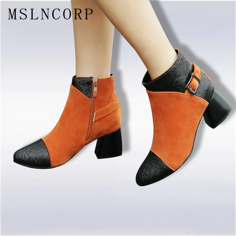 Size 34-43 New Fashion Boots Women Winter Shoes Square High Heels Pointed Toe Mixed Colors Chelsea Boots Chunky Heel Ankle Boots
Size 34-43 New Fashion Boots Women Winter Shoes Square High Heels Pointed Toe Mixed Colors Chelsea Boots Chunky Heel Ankle Boots