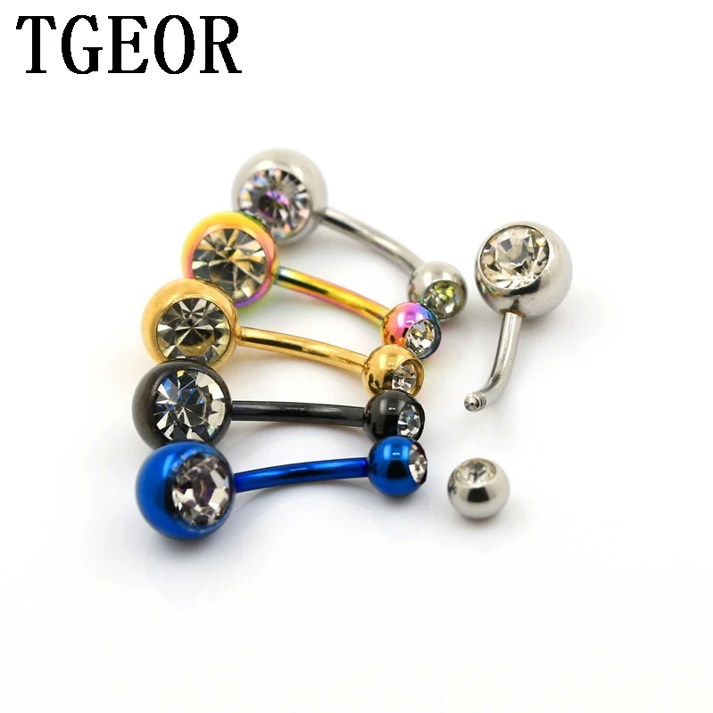 FREE SHIPPING 50pcs 14G surgical Stainless Steel titanium plated mixed 5 colors double gem crystals navel belly button ring
FREE SHIPPING 50pcs 14G surgical Stainless Steel titanium plated mixed 5 colors double gem crystals navel belly button ring