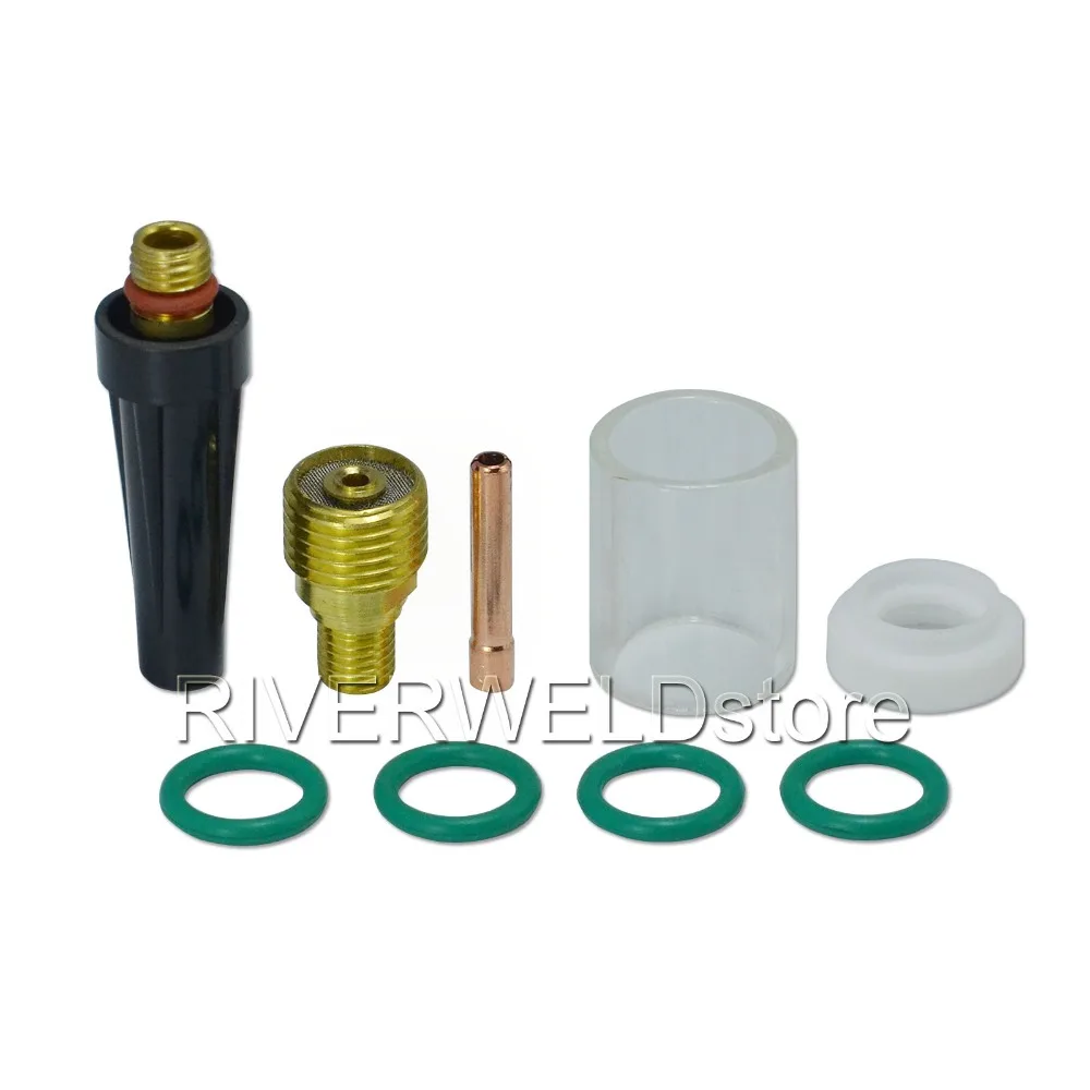 TIG Gas Lens Collet Body 45V44 3/32" 2.4mm Collet 13N23 & #10 Pyrex Cup Kit Fit DB SR WP 9 20 25 TIG Welding Torch 9pcs
TIG Gas Lens Collet Body 45V44 3/32" 2.4mm Collet 13N23 & #10 Pyrex Cup Kit Fit DB SR WP 9 20 25 TIG Welding Torch 9pcs