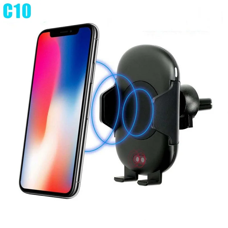 Air Vent Phone mount holder cradle fast wireless car charger for iPhone 8 Plus X XS XR Samsung S9 S8 | Мобильные телефоны и