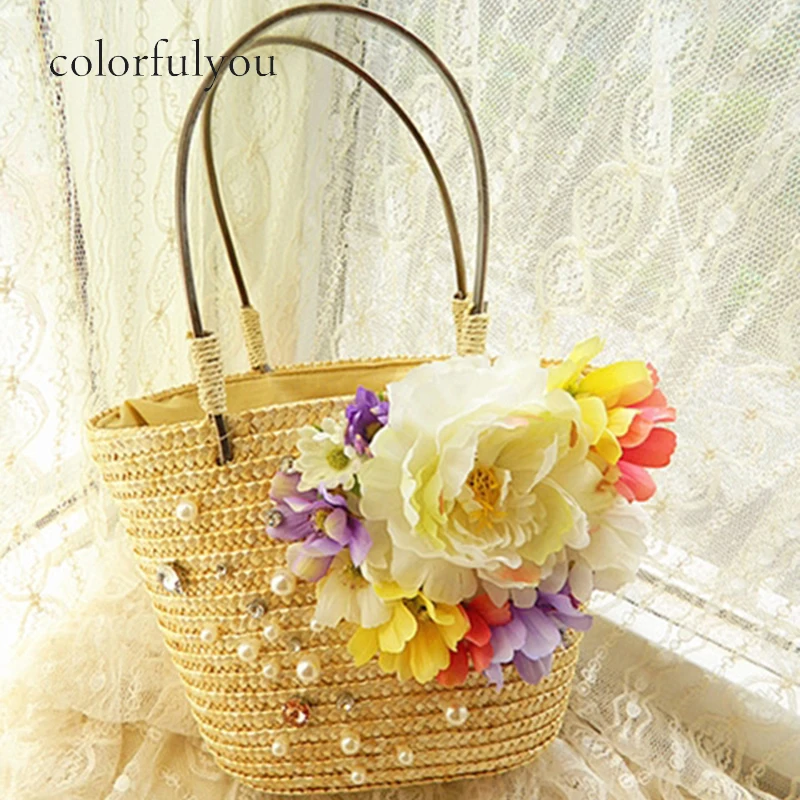 New Floral Tote Bag Women Handmade Woven Straw Bag Pearl Summer Beach Handbag 2021 Brand Design Travel Straw Bag Bolsa Feminia
New Floral Tote Bag Women Handmade Woven Straw Bag Pearl Summer Beach Handbag 2021 Brand Design Travel Straw Bag Bolsa Feminia