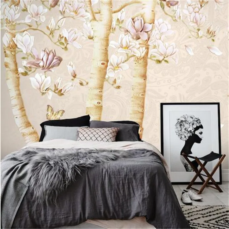 Nordic Style 3D Wallpapers Retro Non-Woven Wall Paper Magnolia Valuable warm Wallpapers for Living Room
Nordic Style 3D Wallpapers Retro Non-Woven Wall Paper Magnolia Valuable warm Wallpapers for Living Room