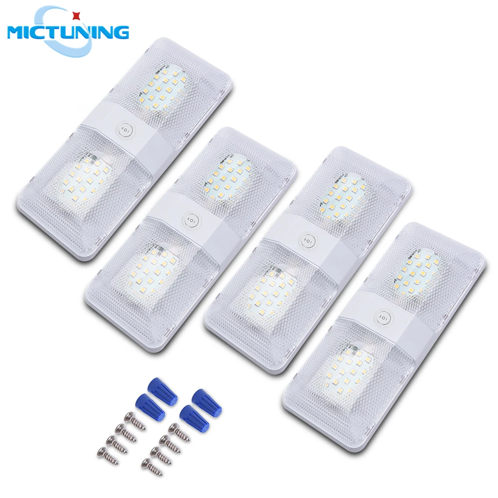 MICTUNING 4pcs RV Trailer Camper Car Led Ceiling Dome Lights Fixture 3-Way Switch Truck Interior Lamps Replacement Accessories
MICTUNING 4pcs RV Trailer Camper Car Led Ceiling Dome Lights Fixture 3-Way Switch Truck Interior Lamps Replacement Accessories