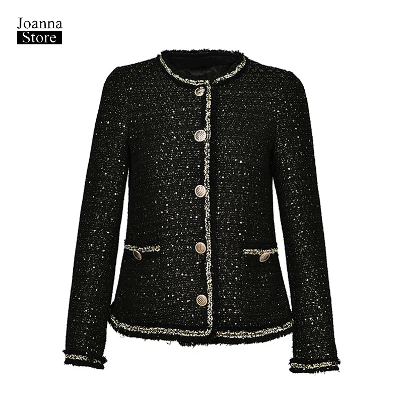 Luxury jacket women vintage elegant office ladies coat tassel shining classic jackets french outwear spring autumn new clothes
Luxury jacket women vintage elegant office ladies coat tassel shining classic jackets french outwear spring autumn new clothes