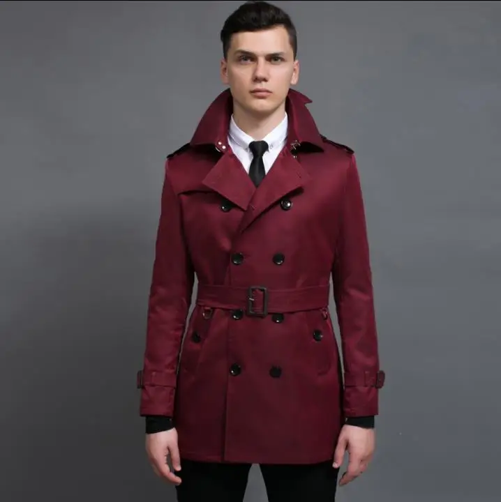 Red autumn fashion medium-long trench coat men overcoat long sleeve mens clothing double breasted outerwear casaco masculino
Red autumn fashion medium-long trench coat men overcoat long sleeve mens clothing double breasted outerwear casaco masculino