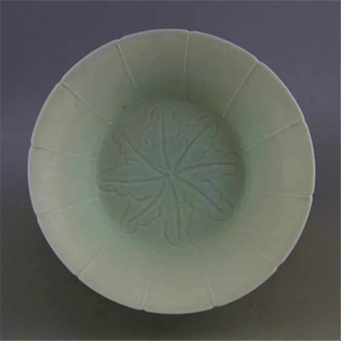 

6 Antique SongDynasty porcelain bowl,Green glaze carved flower bowl,Hand-painted crafts,Collection&Adornment,Free shipping