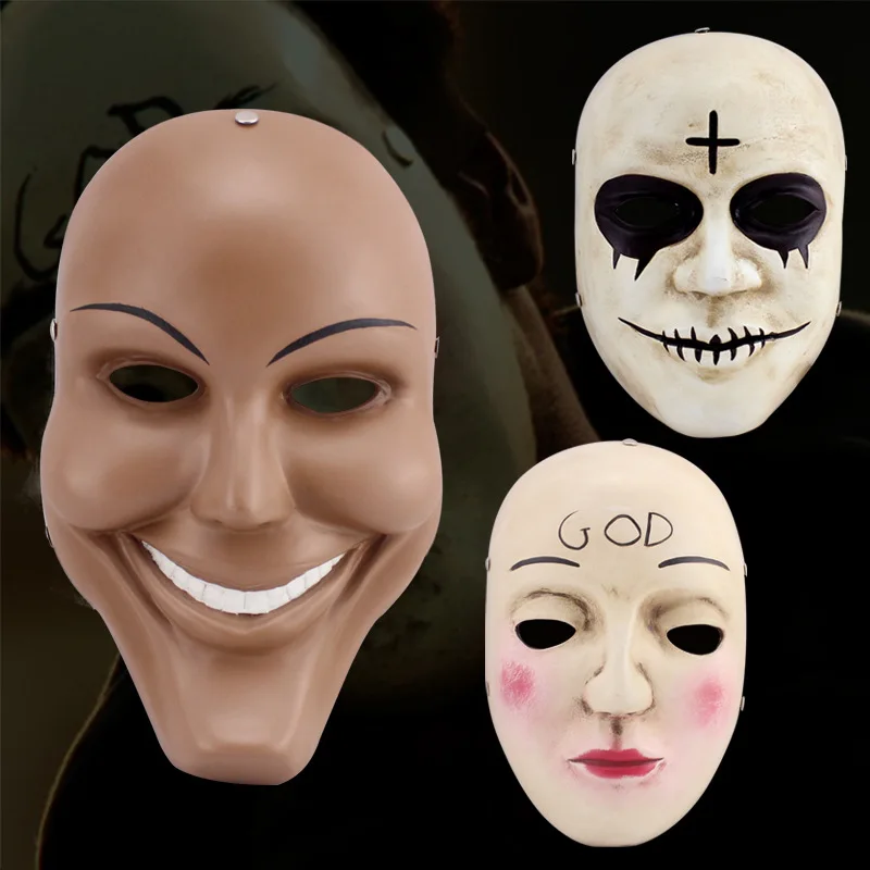 

Scary Mask God/Cross/Smiley face Halloween Masks Cosplay Party Prop Collection Full Face Resin Creepy Horror Movie Masque A8C03