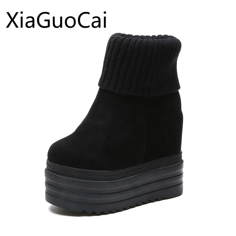 Winter Newest 14CM Heels Women Wedge Boots Increased Flock Female Matte Martin Boots Wool Mouth Short Ankle Boots
Winter Newest 14CM Heels Women Wedge Boots Increased Flock Female Matte Martin Boots Wool Mouth Short Ankle Boots