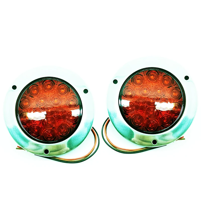 1 Pair 12-24V Red Round Reverse Brake Turn Signal Rear Tail Light 16 LED for Car Truck Trailer RV
1 Pair 12-24V Red Round Reverse Brake Turn Signal Rear Tail Light 16 LED for Car Truck Trailer RV