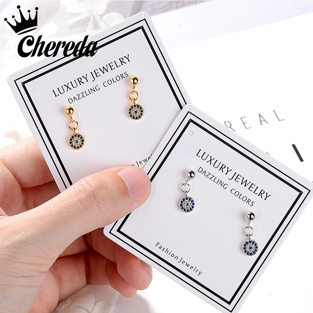 Chereda Gold Devil's Eye Drop Earring Turkish Retro Round Earrings Blue eye Clear CZ Crystal Jewelry Party Present
Chereda Gold Devil's Eye Drop Earring Turkish Retro Round Earrings Blue eye Clear CZ Crystal Jewelry Party Present