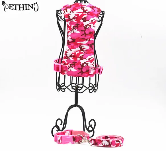 Fashion pink camouflage pattern dog harness and leash and collar nylon soft pet dog harness matching collar leash adjustable S L
Fashion pink camouflage pattern dog harness and leash and collar nylon soft pet dog harness matching collar leash adjustable S L