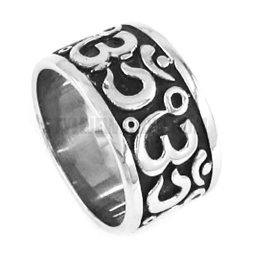 Wholesale Om Symbol,Buddhism, Zen Art Ring Stainless Steel Jewelry India Om Yoga Motor Biker Men Women Ring Ring SWR0293
Wholesale Om Symbol,Buddhism, Zen Art Ring Stainless Steel Jewelry India Om Yoga Motor Biker Men Women Ring Ring SWR0293