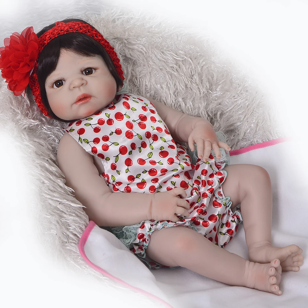 23inch Full Body Silicone Reborn Baby modeling bebe Lifelike Baby-Reborn Doll Kids fashion best Xmas Birthday gift bonecas
23inch Full Body Silicone Reborn Baby modeling bebe Lifelike Baby-Reborn Doll Kids fashion best Xmas Birthday gift bonecas