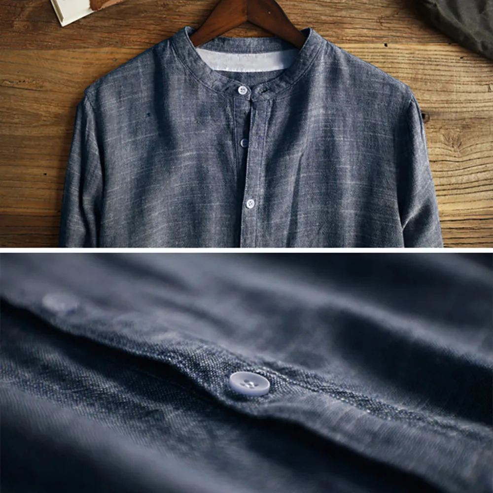 New Fashion mens shirt Mens Autumn Winter Button Casual Linen and Cotton Long Sleeve Top Blouse
New Fashion mens shirt Mens Autumn Winter Button Casual Linen and Cotton Long Sleeve Top Blouse