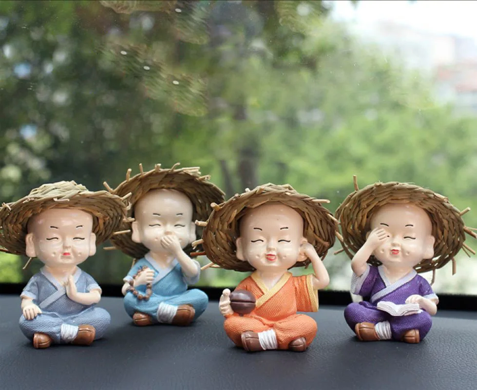 4Pcs/Set Car Decoration Hand Made Cartoon Straw Hat Monk Toys Car Dashboard Ornaments Resin Doll Crafts Car Accessories Interior
4Pcs/Set Car Decoration Hand Made Cartoon Straw Hat Monk Toys Car Dashboard Ornaments Resin Doll Crafts Car Accessories Interior