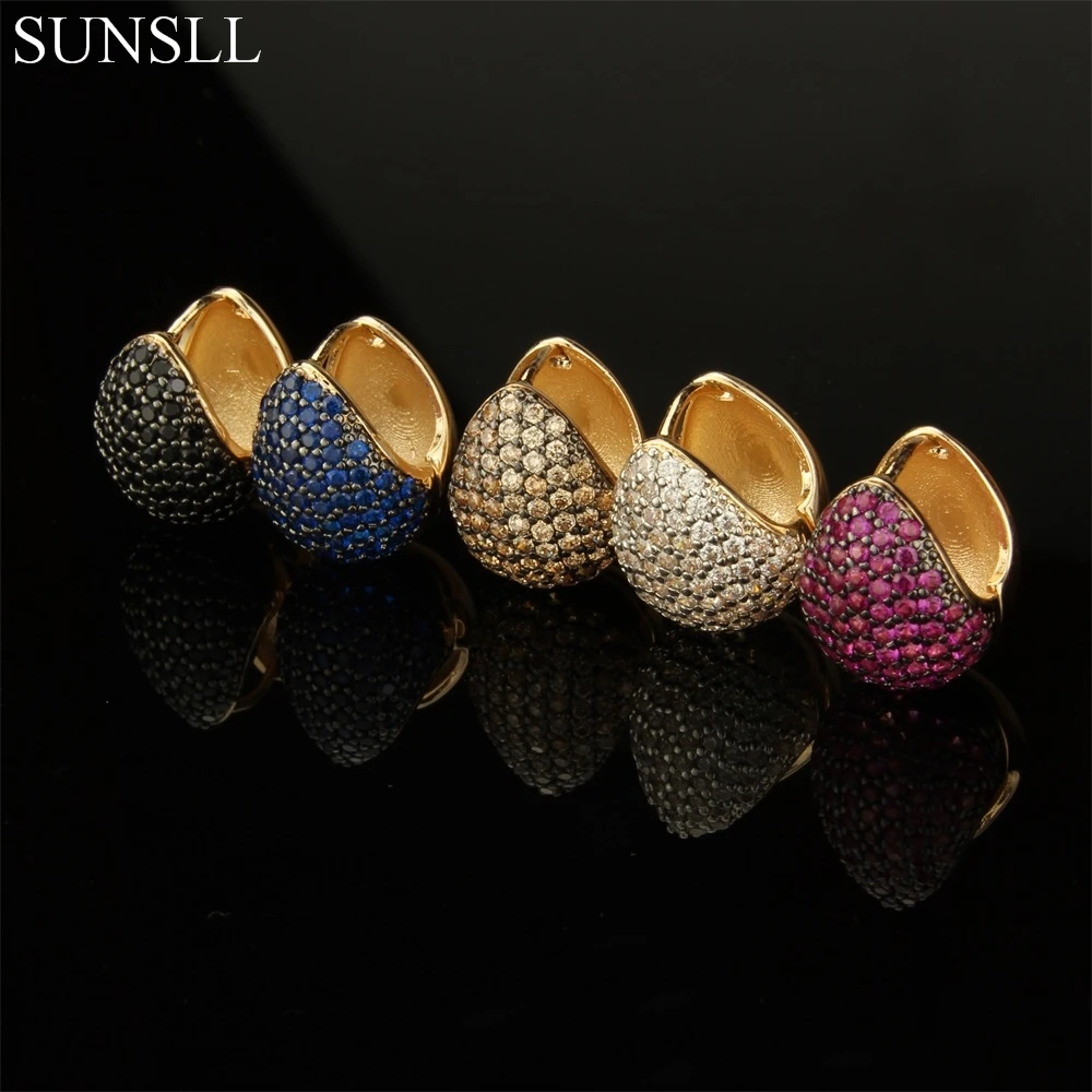 SUNSLL Golden Color Copper Multicolor Cubic Zirconia Trendy Hoop Earrings Women's Fashion Party Jewelry CZ Brincos
SUNSLL Golden Color Copper Multicolor Cubic Zirconia Trendy Hoop Earrings Women's Fashion Party Jewelry CZ Brincos