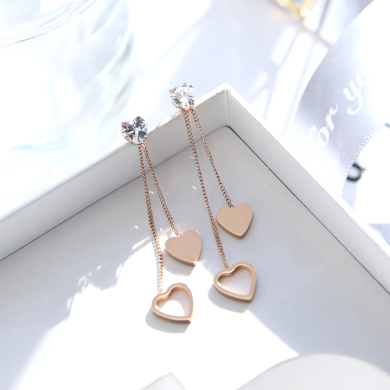 YUN RUO New Arrival Fashion Sweet Heart Crystal Stud Earring Rose Gold Color Woman Girl Gift Titanium Steel Jewelry Never Fade
YUN RUO New Arrival Fashion Sweet Heart Crystal Stud Earring Rose Gold Color Woman Girl Gift Titanium Steel Jewelry Never Fade