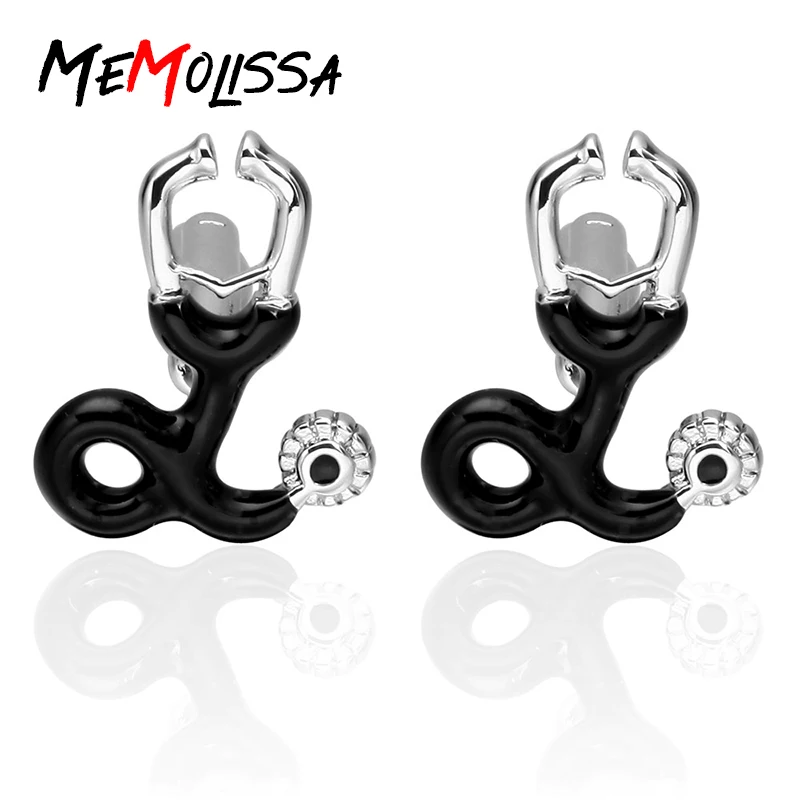 MeMolissa Shirt cuff buttons medical stethoscope Cufflinks Cuff Links art menswear brand high quality laser metal jewelry
MeMolissa Shirt cuff buttons medical stethoscope Cufflinks Cuff Links art menswear brand high quality laser metal jewelry