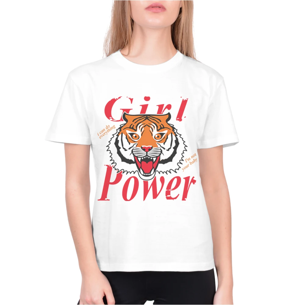 

Women Cotton T Shirt Tiger Printing Tops Short Sleeve Vogue Woman Tshirts Female Clothing Streetwear Tee Shirts Chemise Femme