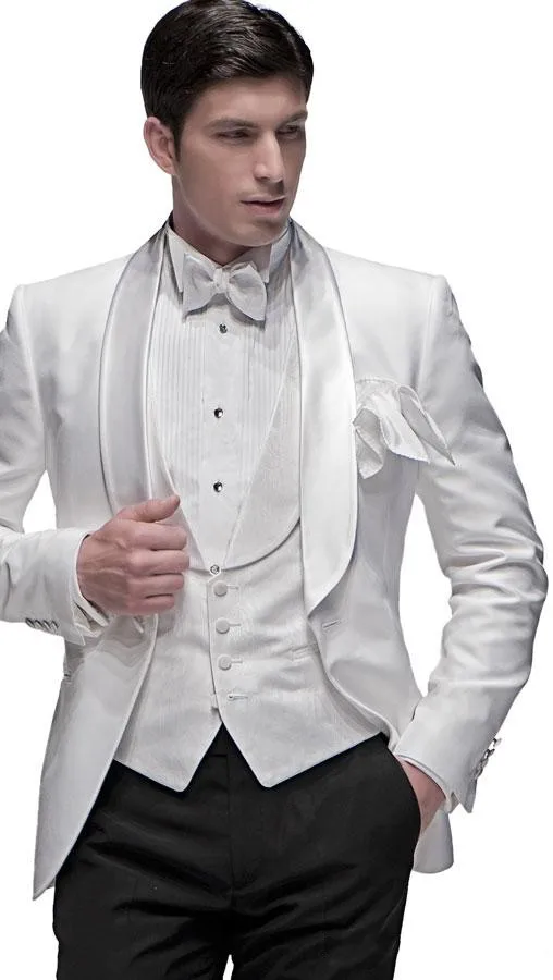 Custom Made Groomsmen One Button Groom Tuxedos Shawl Satin Lapel Men Suits Wedding Best Man Blazer( Jacket+Pants+Tie+Vest ) C406
Custom Made Groomsmen One Button Groom Tuxedos Shawl Satin Lapel Men Suits Wedding Best Man Blazer( Jacket+Pants+Tie+Vest ) C406