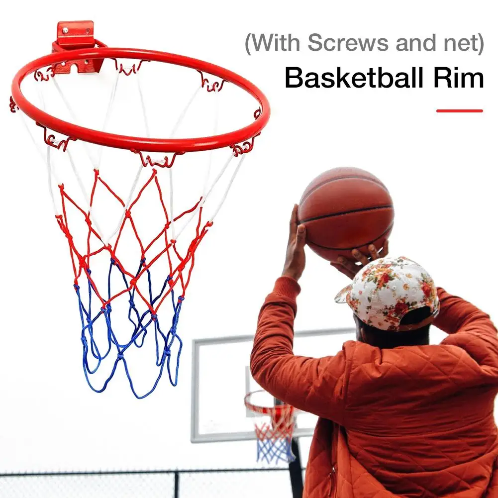 32CM Steel Hanging Basketball Wall Mounted Goal Hoop Rim With Net Screw Sports Netting For Children Kids Outdoors Indoor Sports
32CM Steel Hanging Basketball Wall Mounted Goal Hoop Rim With Net Screw Sports Netting For Children Kids Outdoors Indoor Sports
