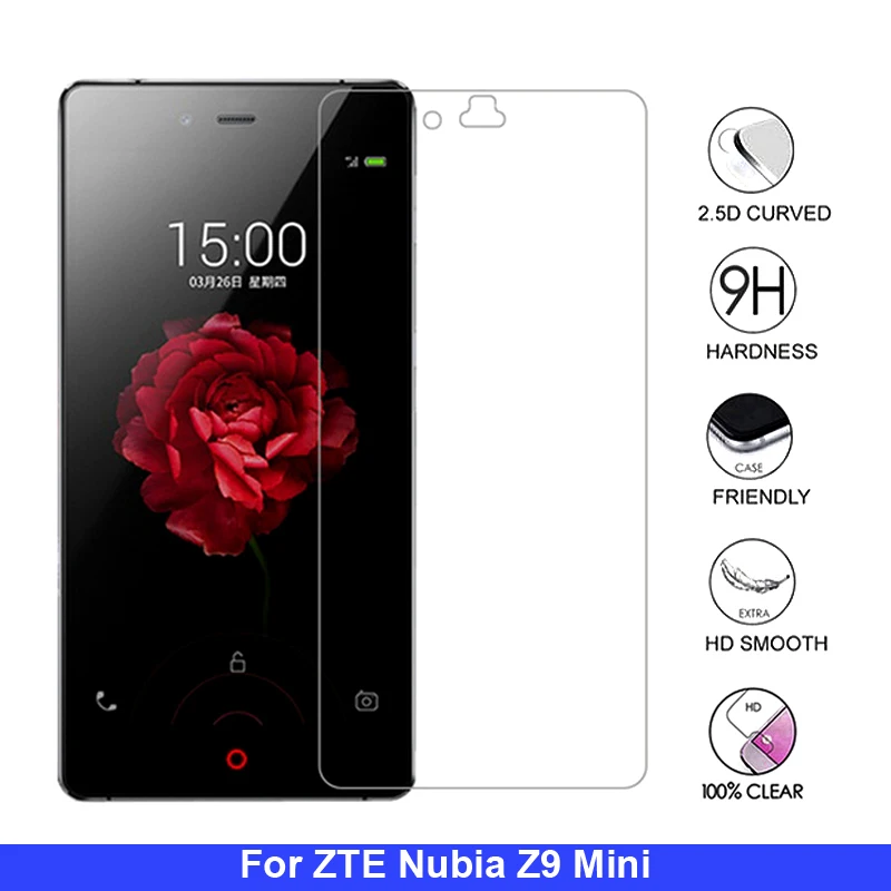 2 шт. для ZTE Nubia Z9mini чехол закаленная Защитная стеклянная пленка экрана Z9 Mini Z 9 Мини